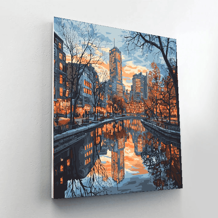 Edward Hopper Inspired City Reflections  Paint By Color