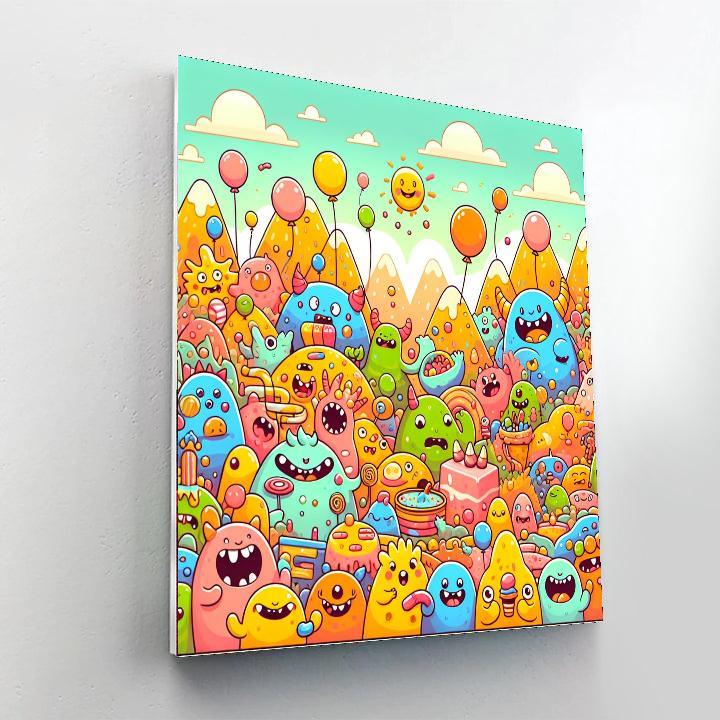 Friendly Monster Encounter Paint By Color