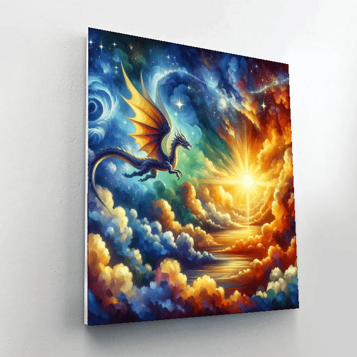Adventurous Dragon's Flight Paint By Numbers