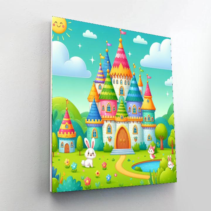 Funky Fairy Tale Castle Paint By Numbers Art