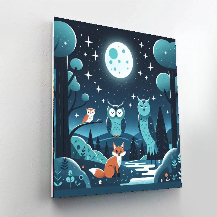 Moonlit Night Adventure Paint By Numbers Art