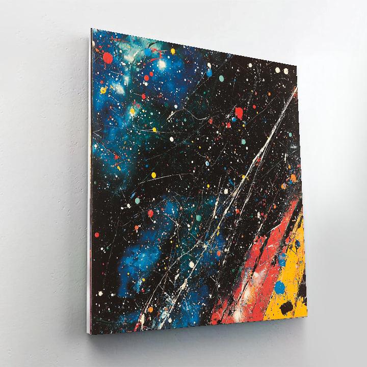 Jackson Pollock Inspired Celestial Midnight Dance  Number Painting