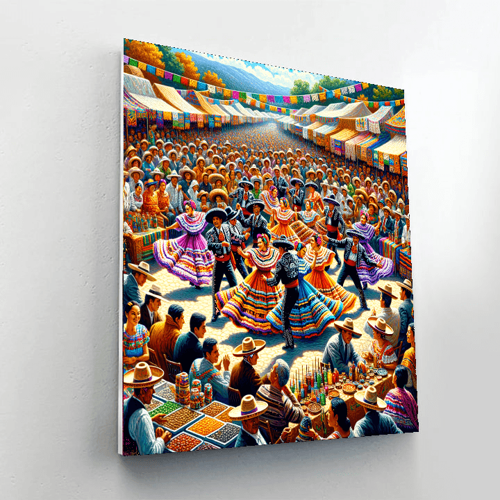 Oaxaca Guelaguetza Festival Painting By Numbers Kit