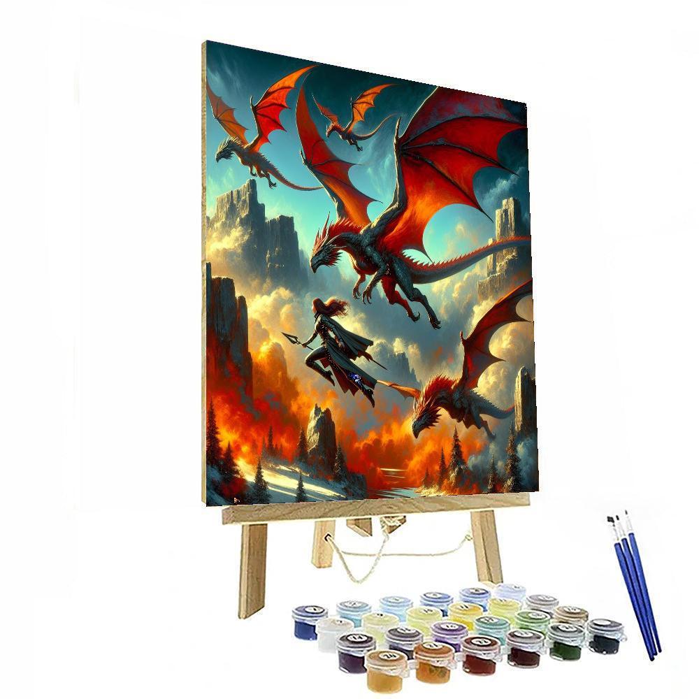 Fantasy Dragon Rider Numbered Painting Kits