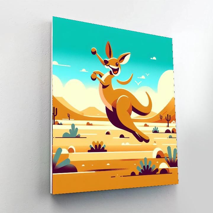 Bouncing Kangaroo Fun Numbered Painting Kits