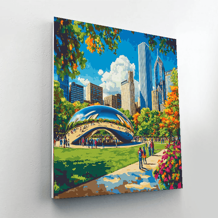 Millennium Park - Chicago, Usa Numbered Painting Kits