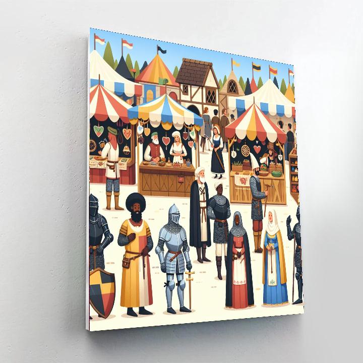 Medieval Fair Adventure Numbered Painting Kits