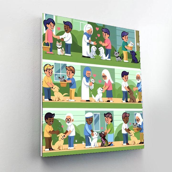 Adventurous Pet Rescue Paint By Numbers Art