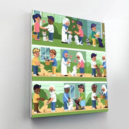 Adventurous Pet Rescue Paint By Numbers Art
