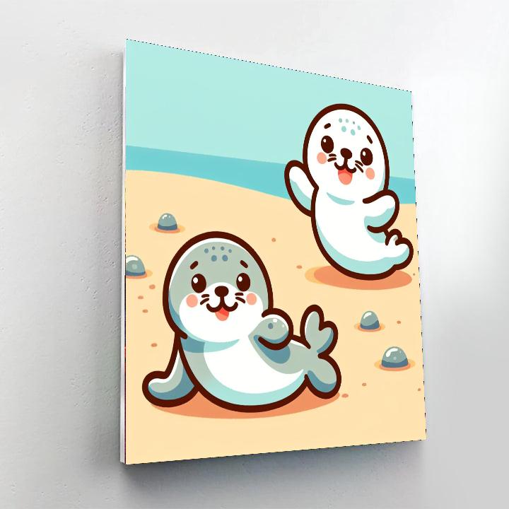 Sunny Seal Pups Numbered Painting Kits
