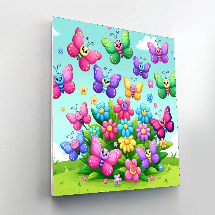 Joyful Butterfly Ball Paint By Numbers Art