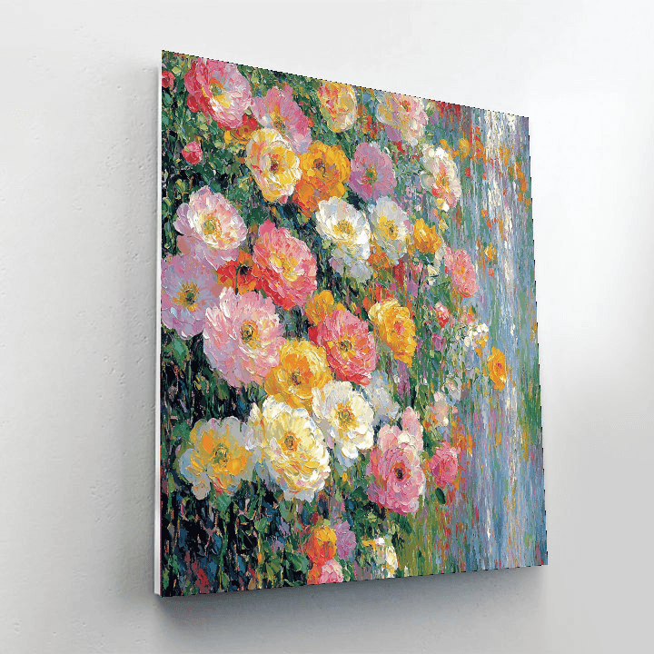 Monet Inspired Cascading Blooms  Numbered Painting Kits