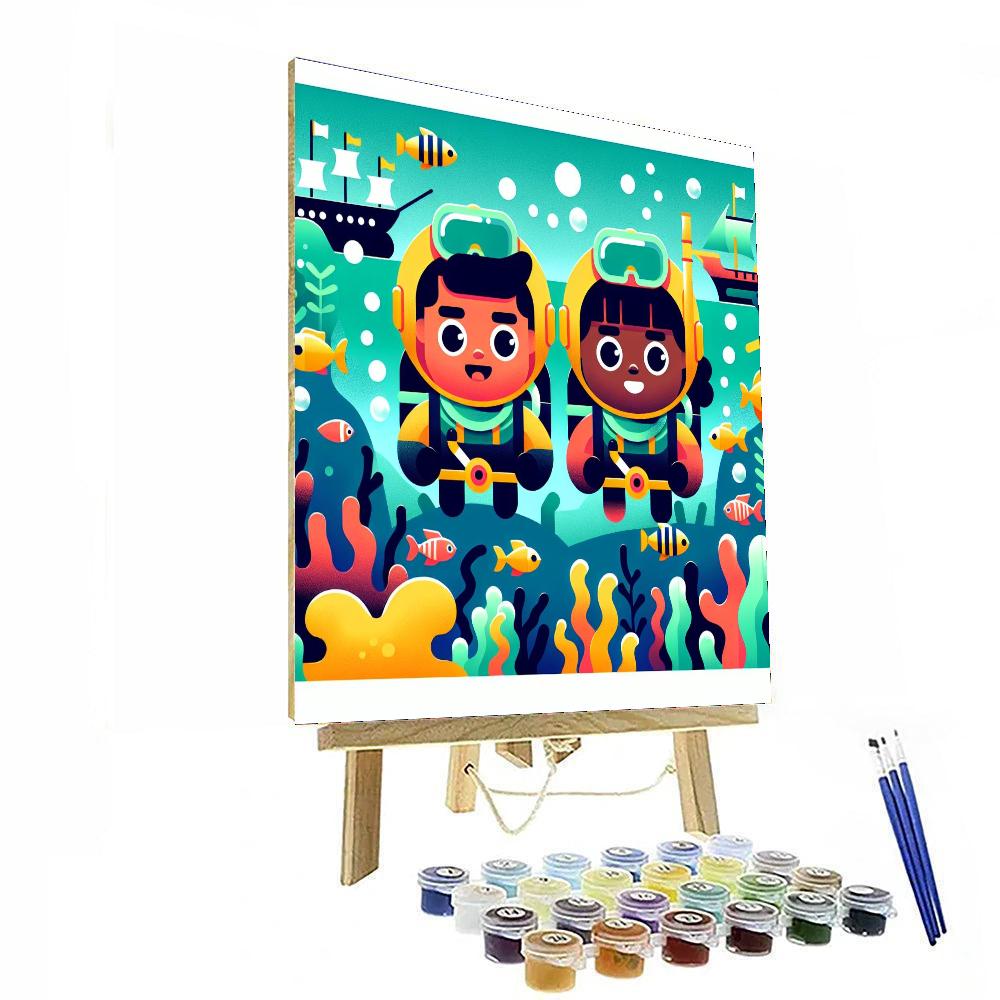 Aquamarine Adventure Numbered Painting Kits