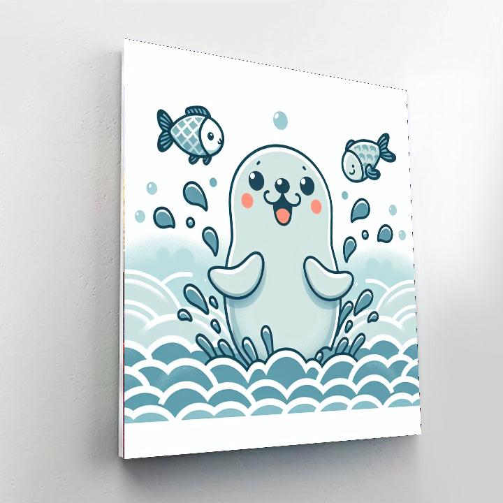 Bubbly Seal Numbered Painting Kits