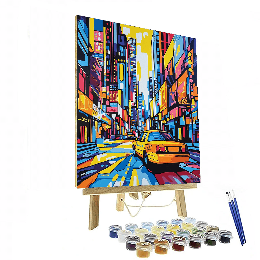 Roy Lichtenstein Inspired Vibrant Streets  Paint By Numbers Art