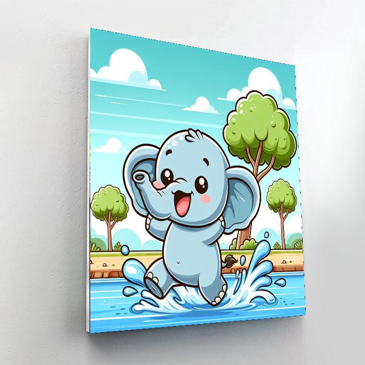 Bouncing Elephant Paint By Numbers Kits