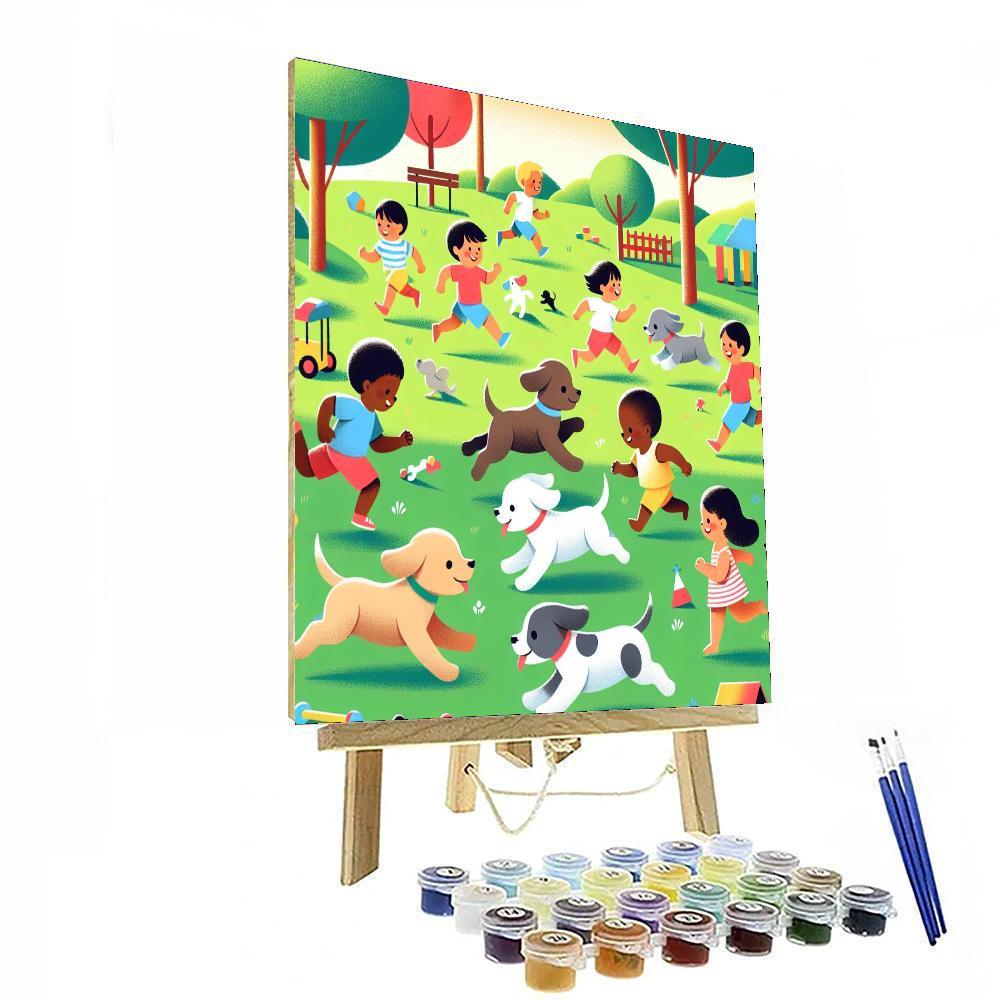 Puppy Playdate Extravaganza Paint By Numbers Kits