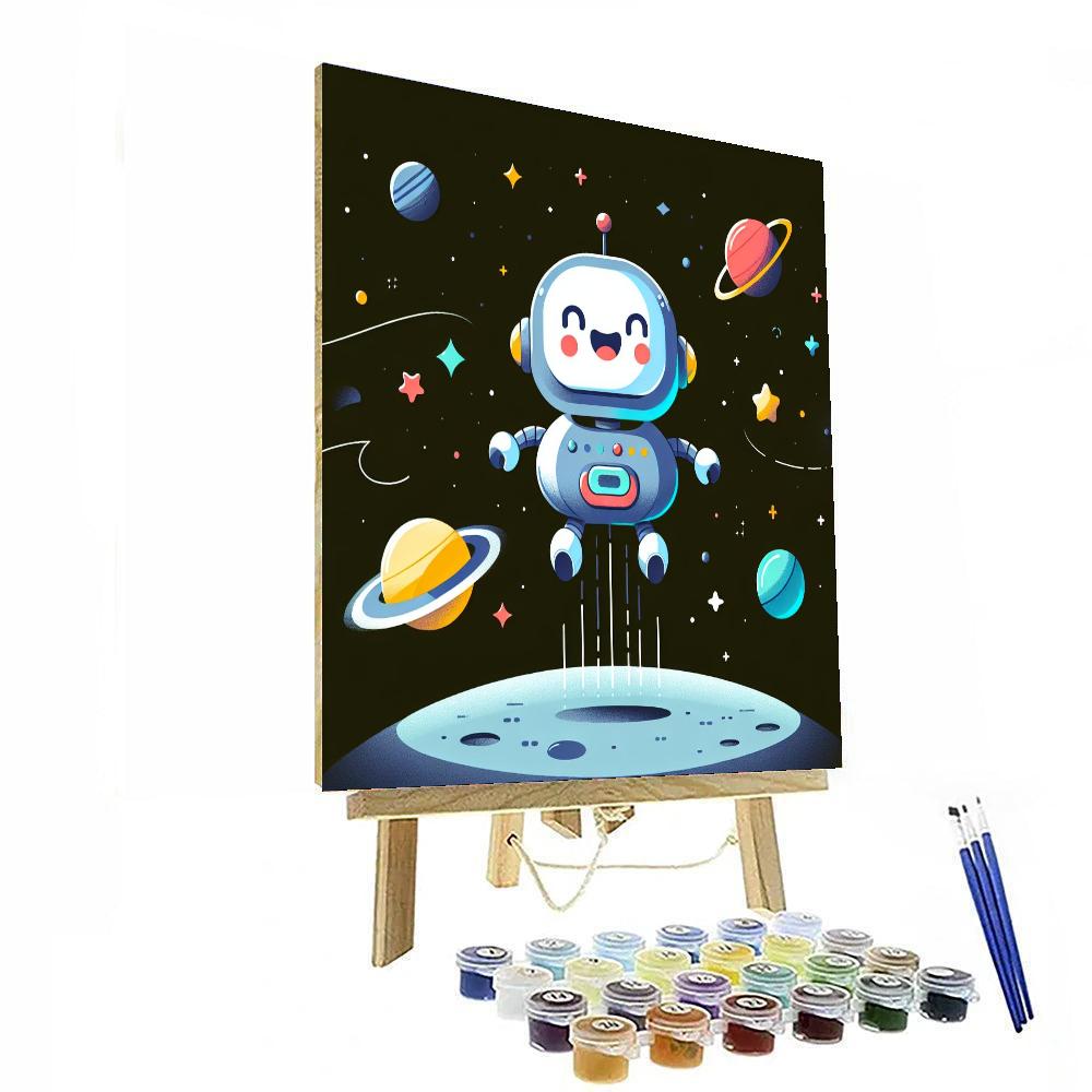 Cosmic Robot Explorer Number Painting