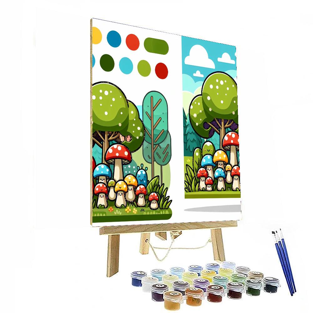 Bouncing Toadstools Numbered Painting Kits