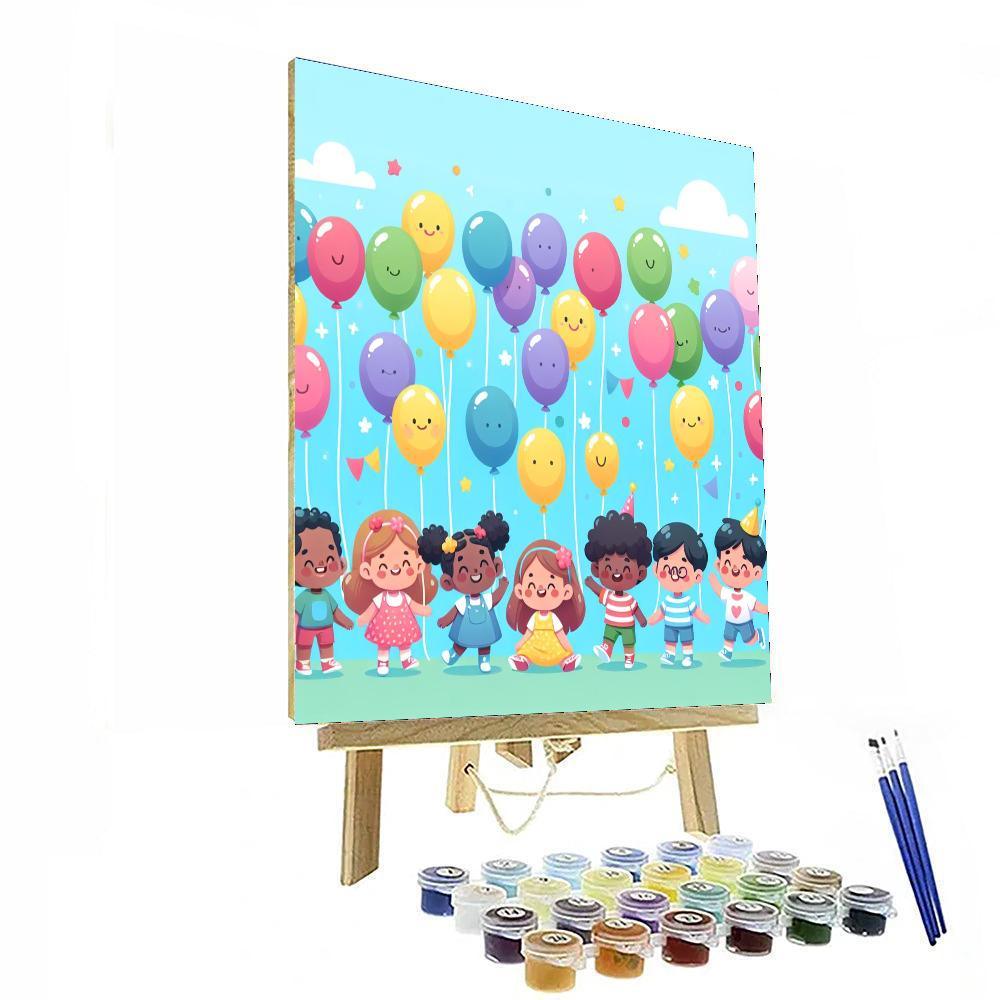 Festive Balloon Party Numbered Painting Kits
