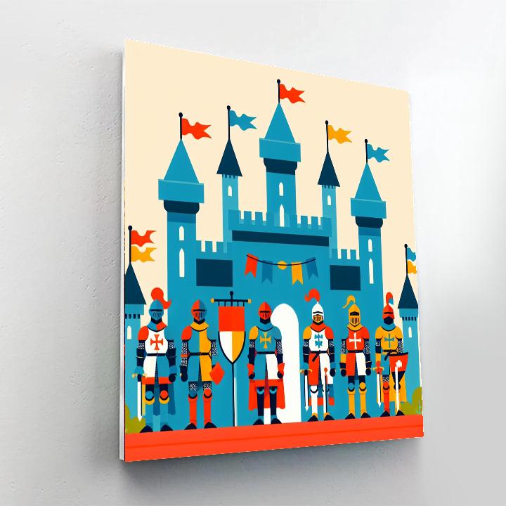 Chivalrous Castle Knights DIY Paint By Numbers