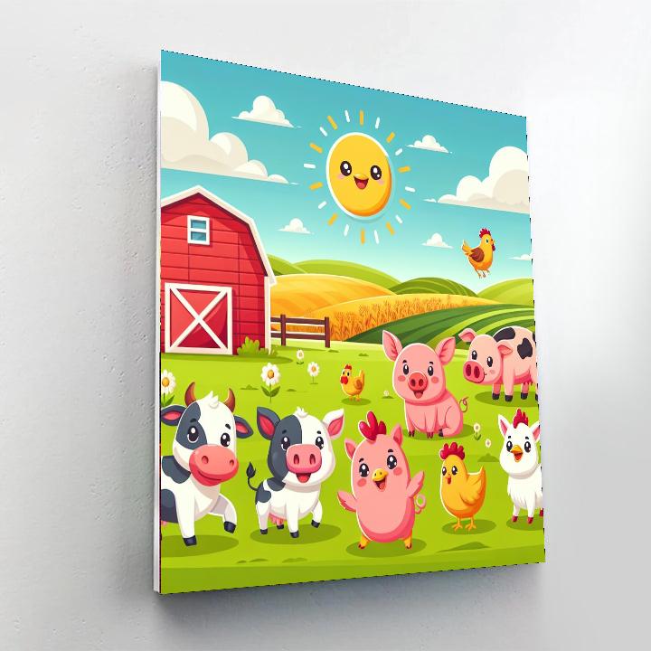 Animal Farm Number Painting