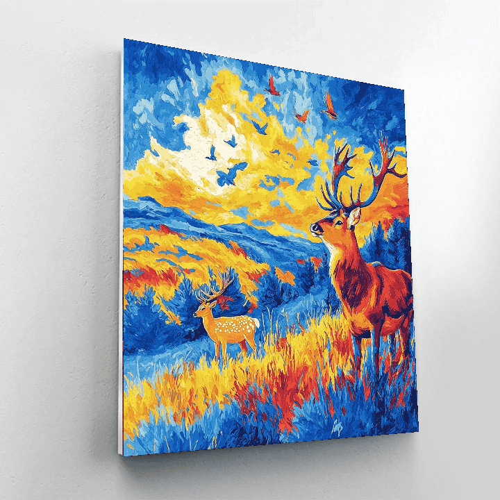 Franz Marc Inspired Wildlife Wanderlust  Paint By Numbers Art