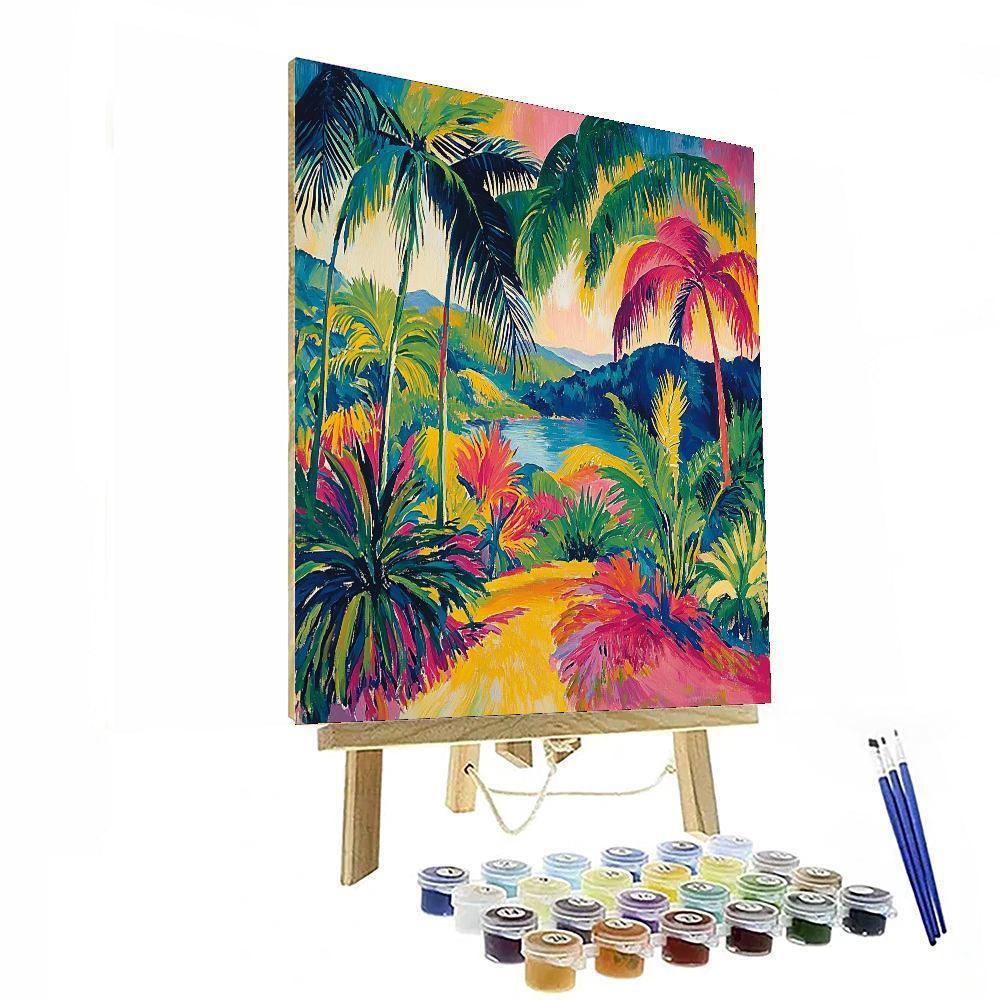 Gauguin Inspired Vibrant Oasis  Painting By Numbers Kit