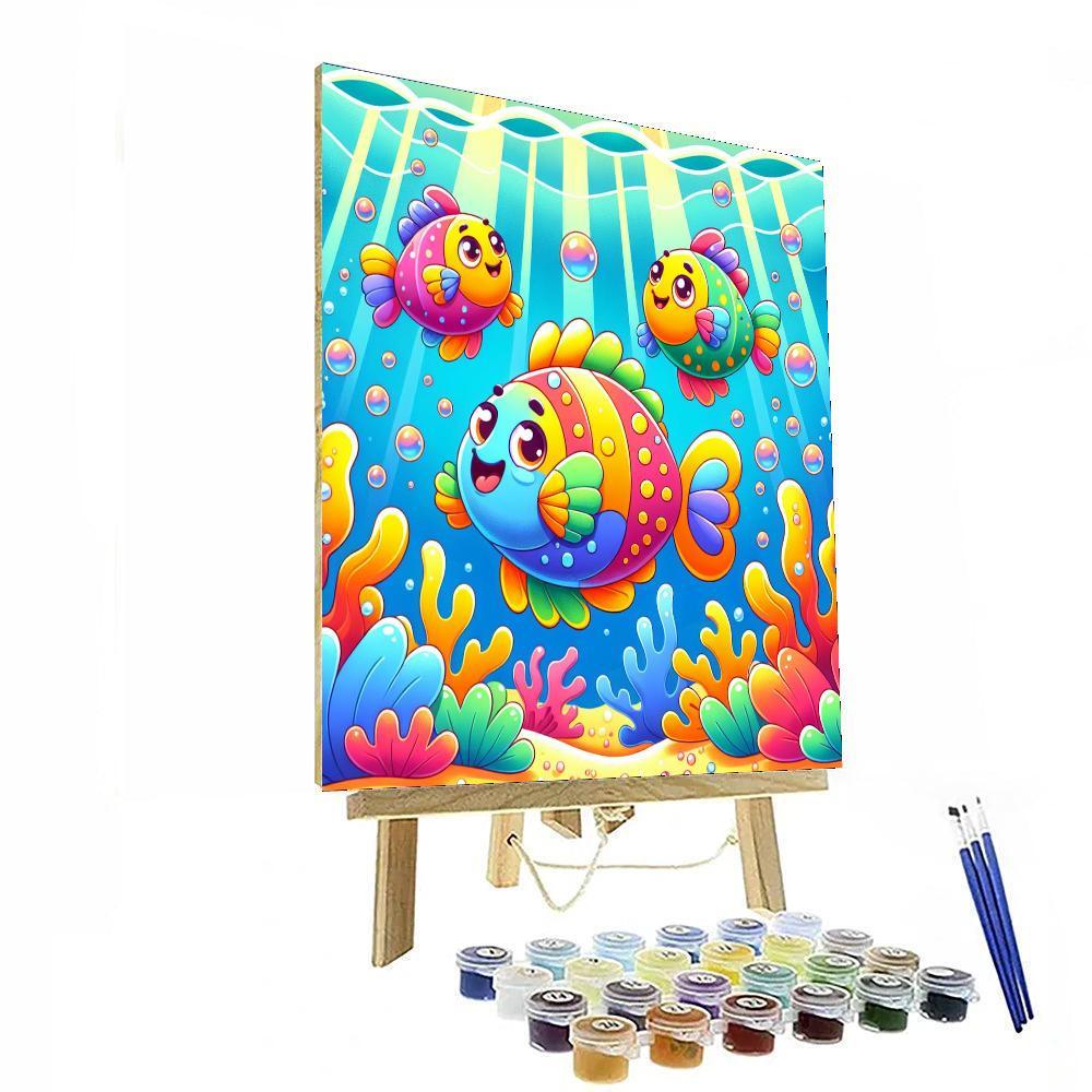 Rainbow Fish Fiesta Numbered Painting Kits