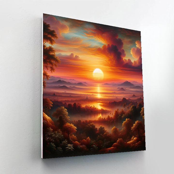 Eternal Sunset Glow Number Painting