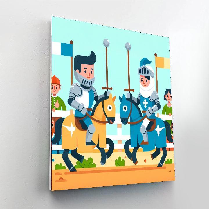 Brave Knights' Tournament Paint By Numbers Kits