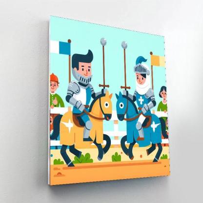 Brave Knights' Tournament Paint By Numbers Kits