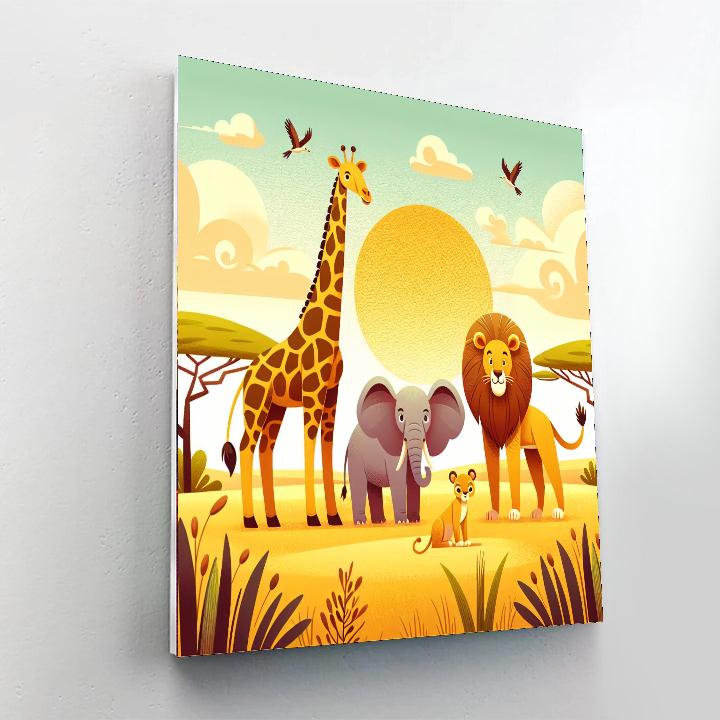 Amazing African Safari Paint By Numbers Art