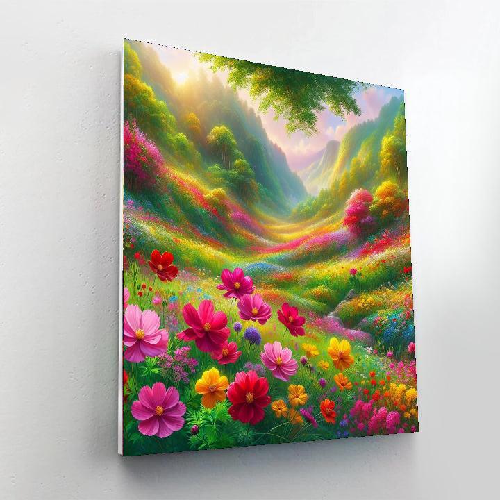Radiant Meadow Blooms Paint By Color