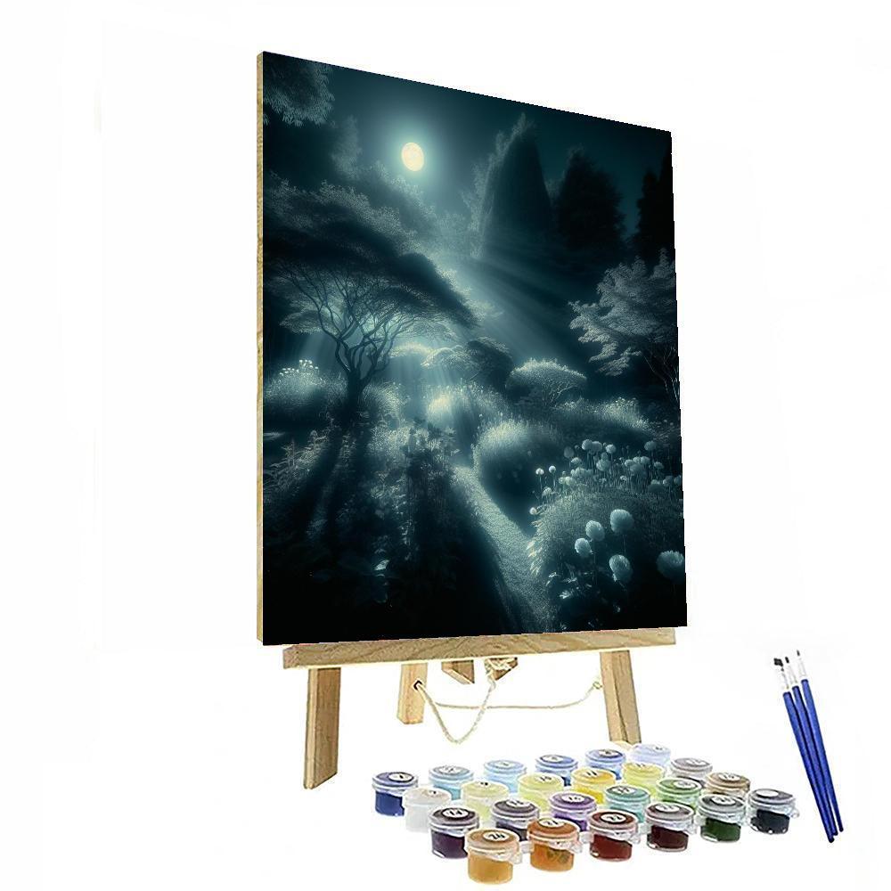 Moonlit Garden Retreat Painting By Numbers Kit
