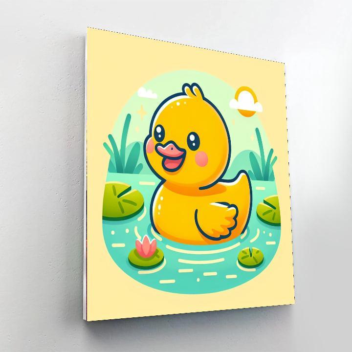 Cheerful Duck Numbered Painting Kits