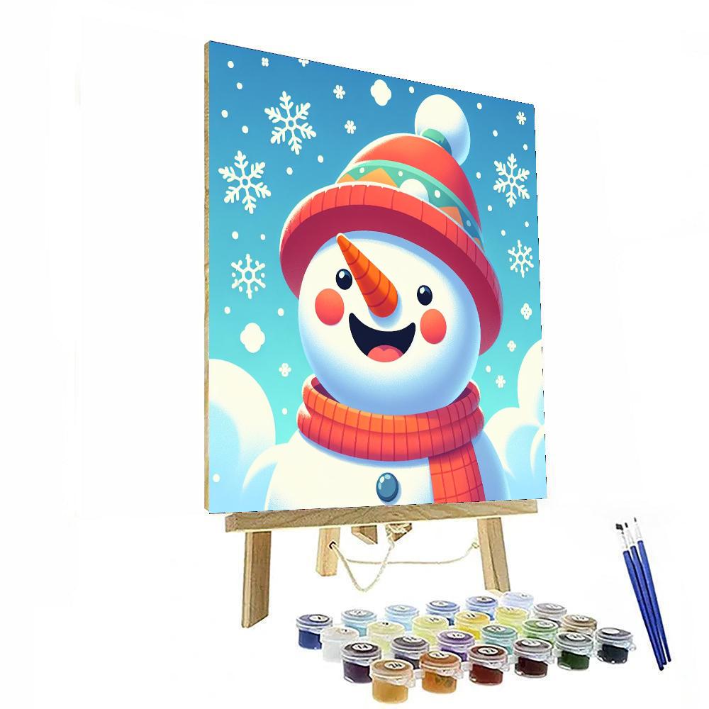Bubbly Snowman Paint By Color
