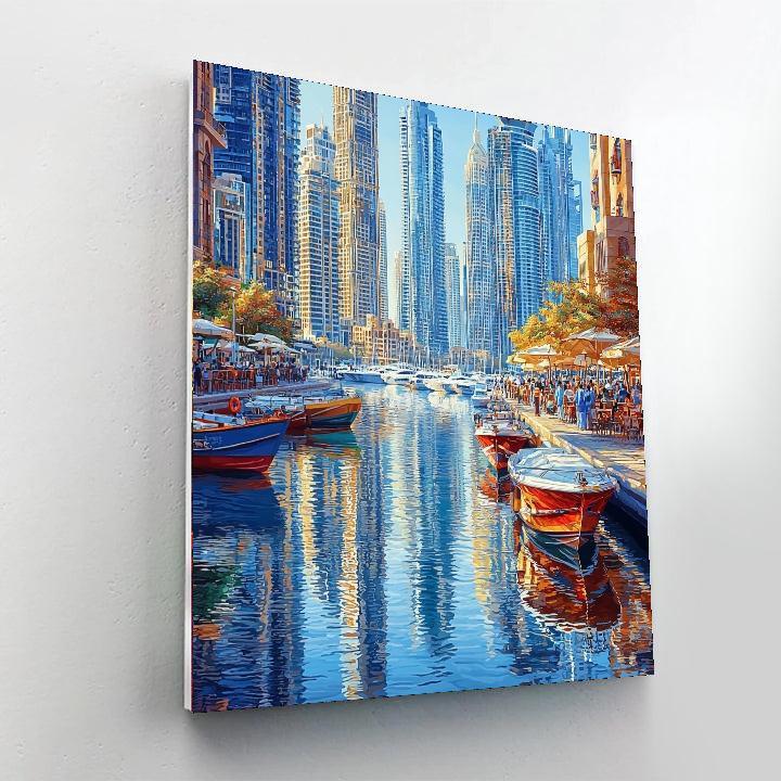 Dubai Marina - Uae Numbered Painting Kits