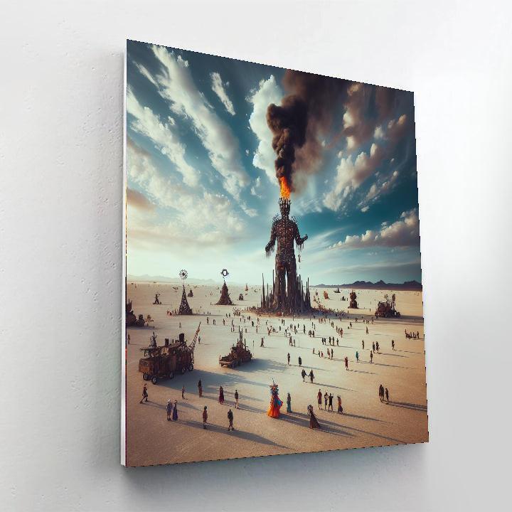 Burning Man - Black Rock Desert, Nevada Painting Number Kit