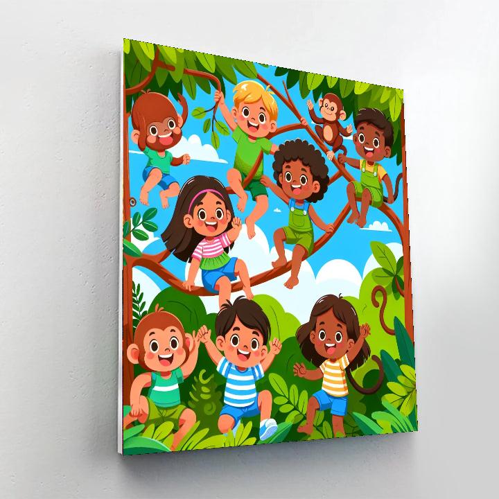 Jungle Treetop Escape Number Painting