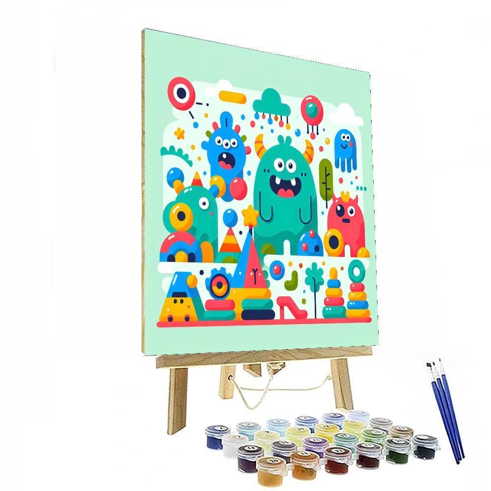 Friendly Monster Playland Numbered Painting Kits