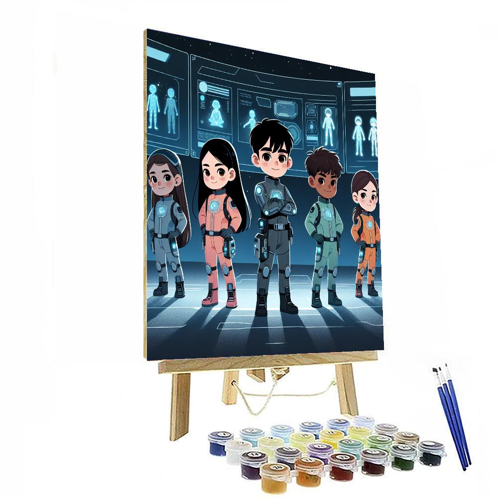 Galactic Guardians Academy Paint By Numbers Art