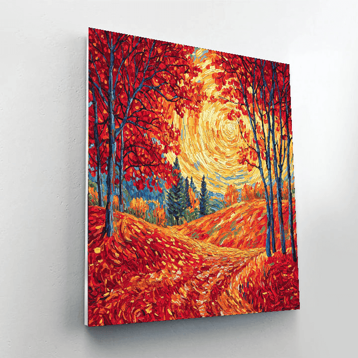 Vincent Van Gogh Inspired Van Gogh's Autumn Grove  Paint By Numbers Kits
