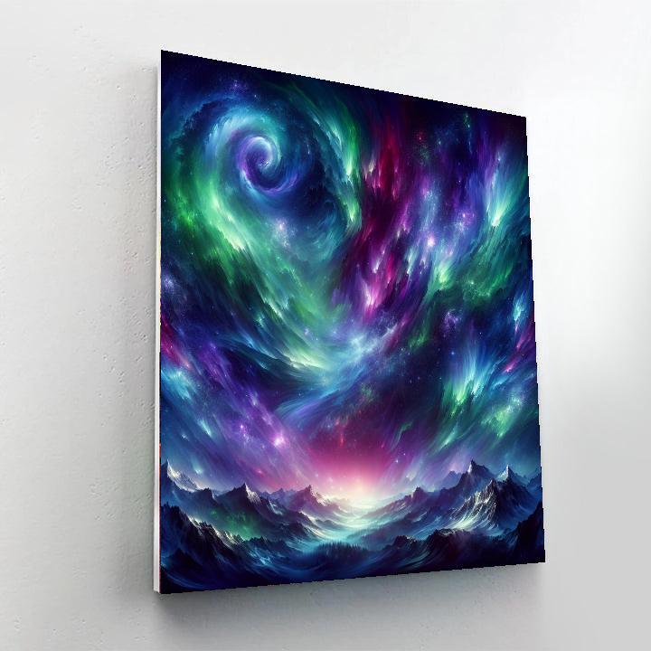 Cosmic Aurora Borealis Numbered Painting Kits