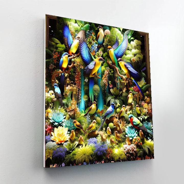 Charming Bird Haven Paint By Numbers