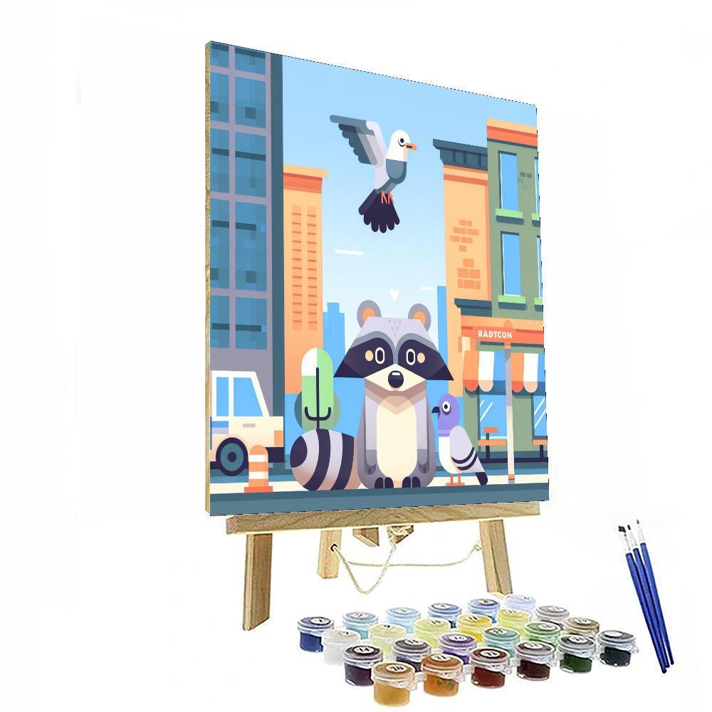 City Safari Number Painting