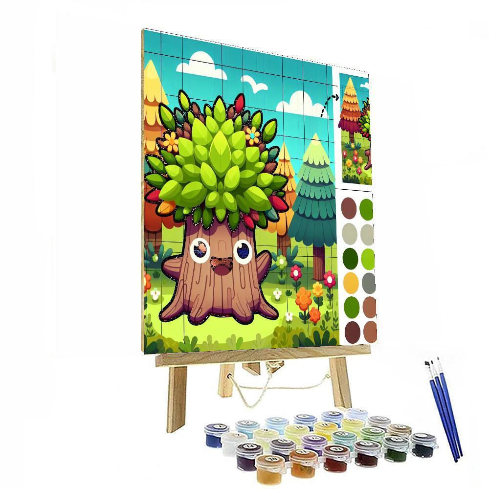 Whimsical Tree Guardian DIY Paint By Numbers