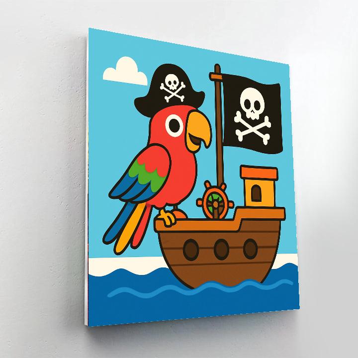 Adventurous Parrot Pirate DIY Paint By Numbers