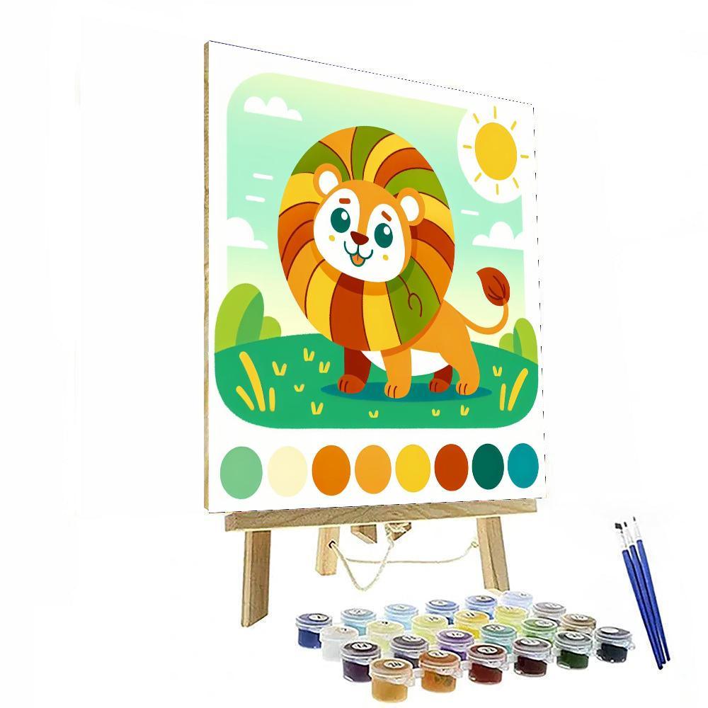 Charming Lion Paint By Numbers Kits