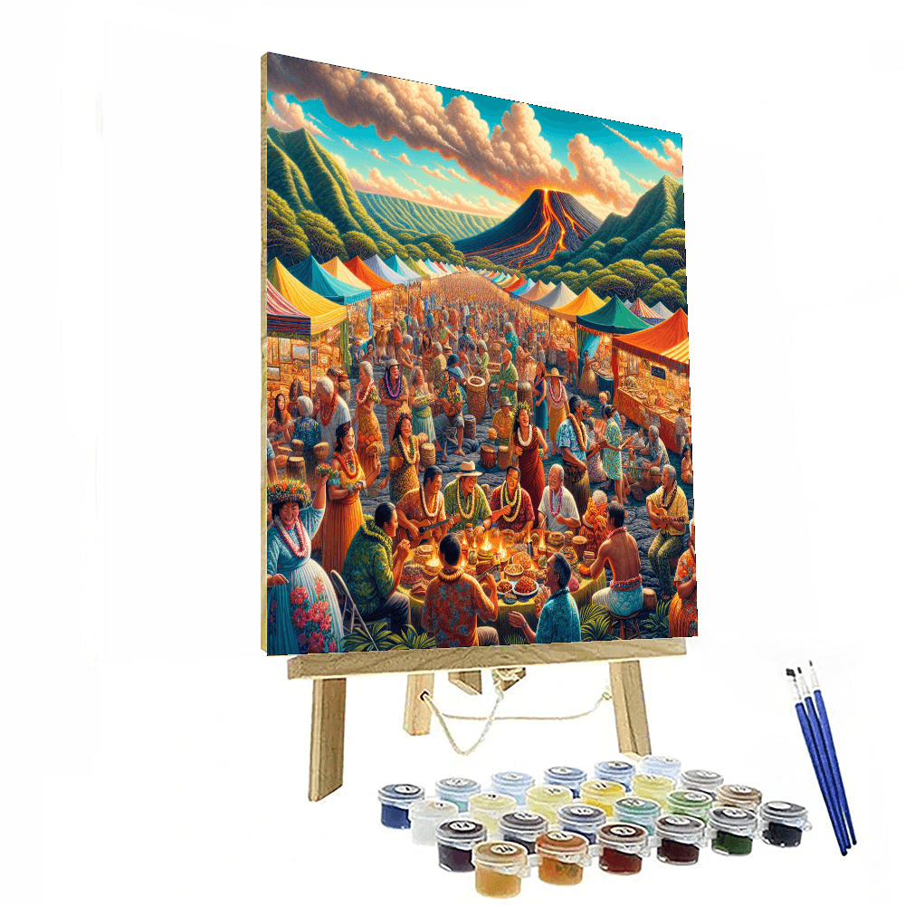 Pahoa Lava Flow Festival - Hawaii DIY Paint By Numbers